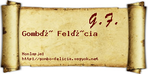 Gombó Felícia névjegykártya